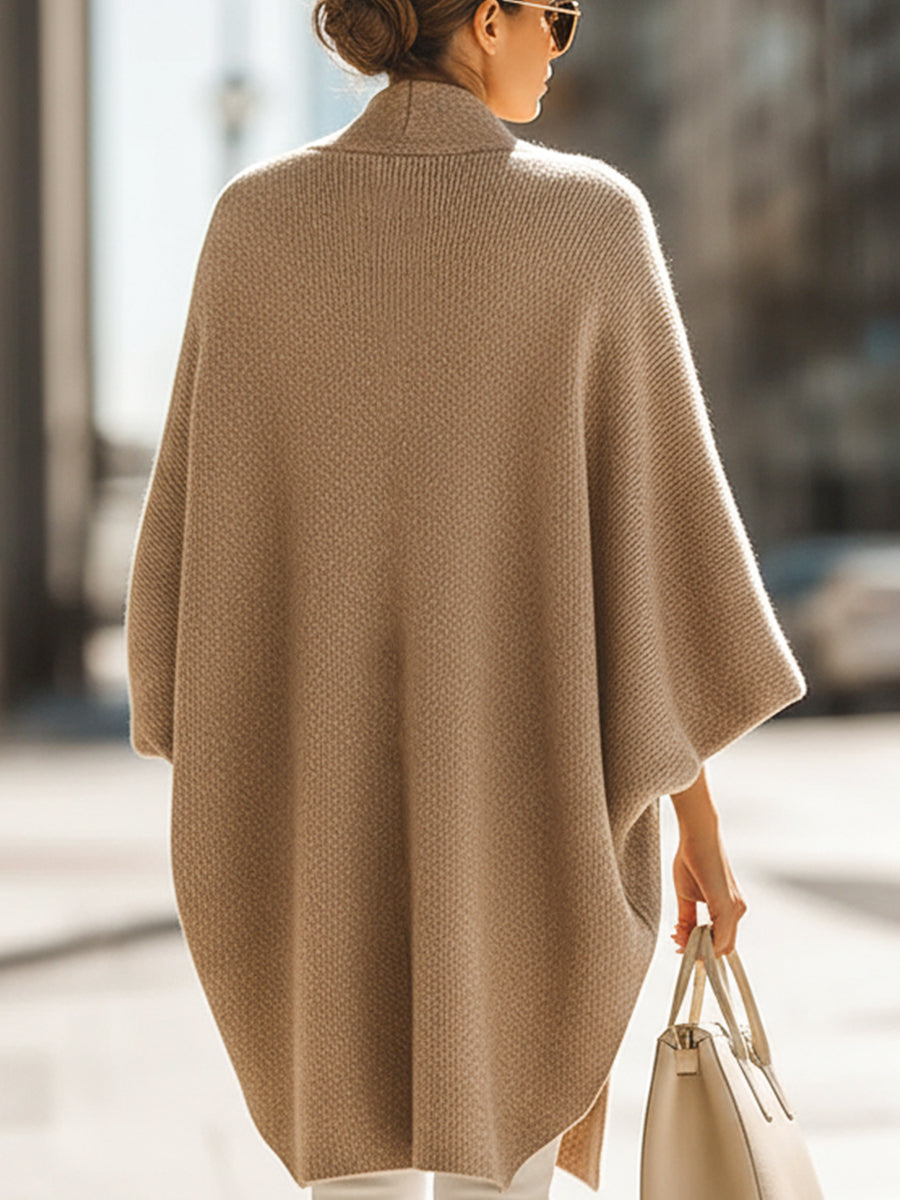 Ruby - Sand Beige Oversized Knit Cardigan