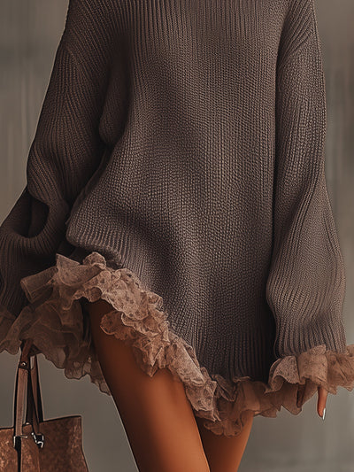 Nina | Ruffled Knit Dress