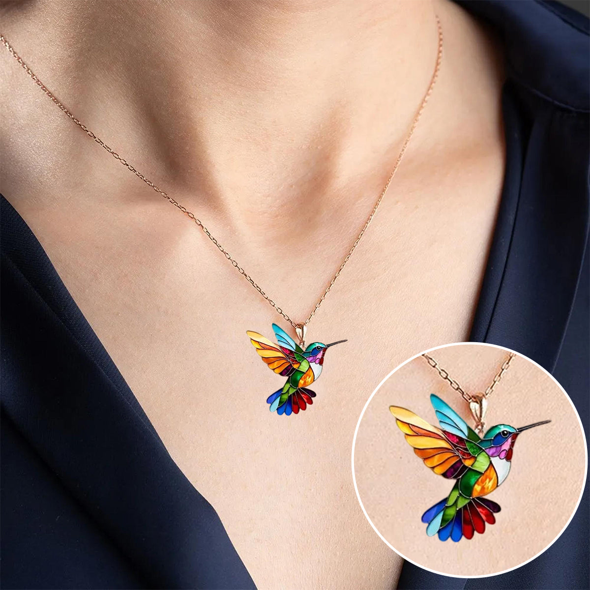 Lola | Beautiful Hummingbird Necklace