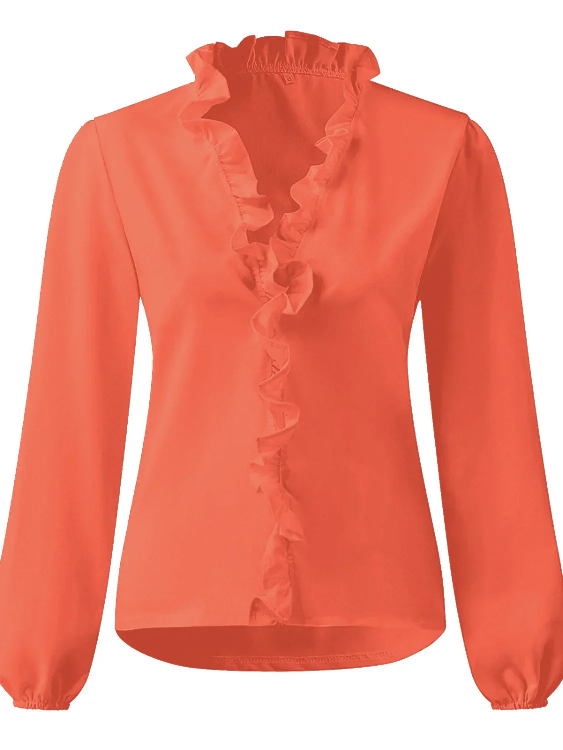 Maisie | Ruffled V-Neck Long Sleeve Blouse