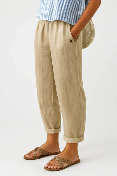 Sharona - Timeless Linen-Cotton Trousers