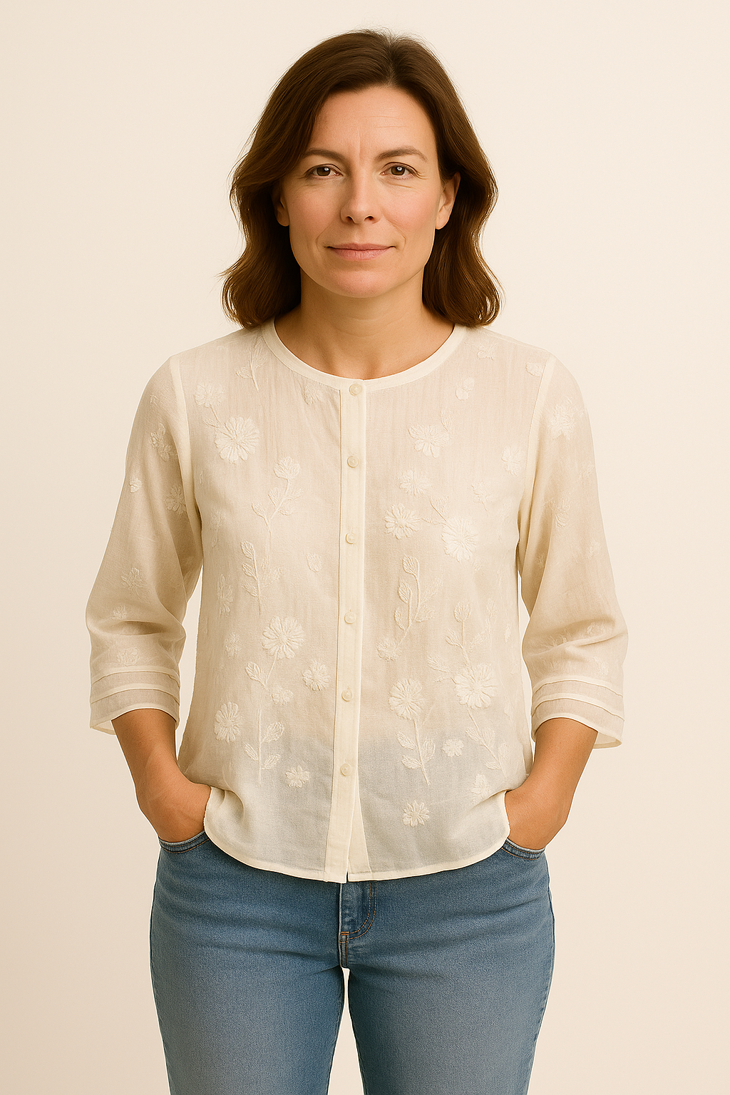 Embroidered Cotton Top