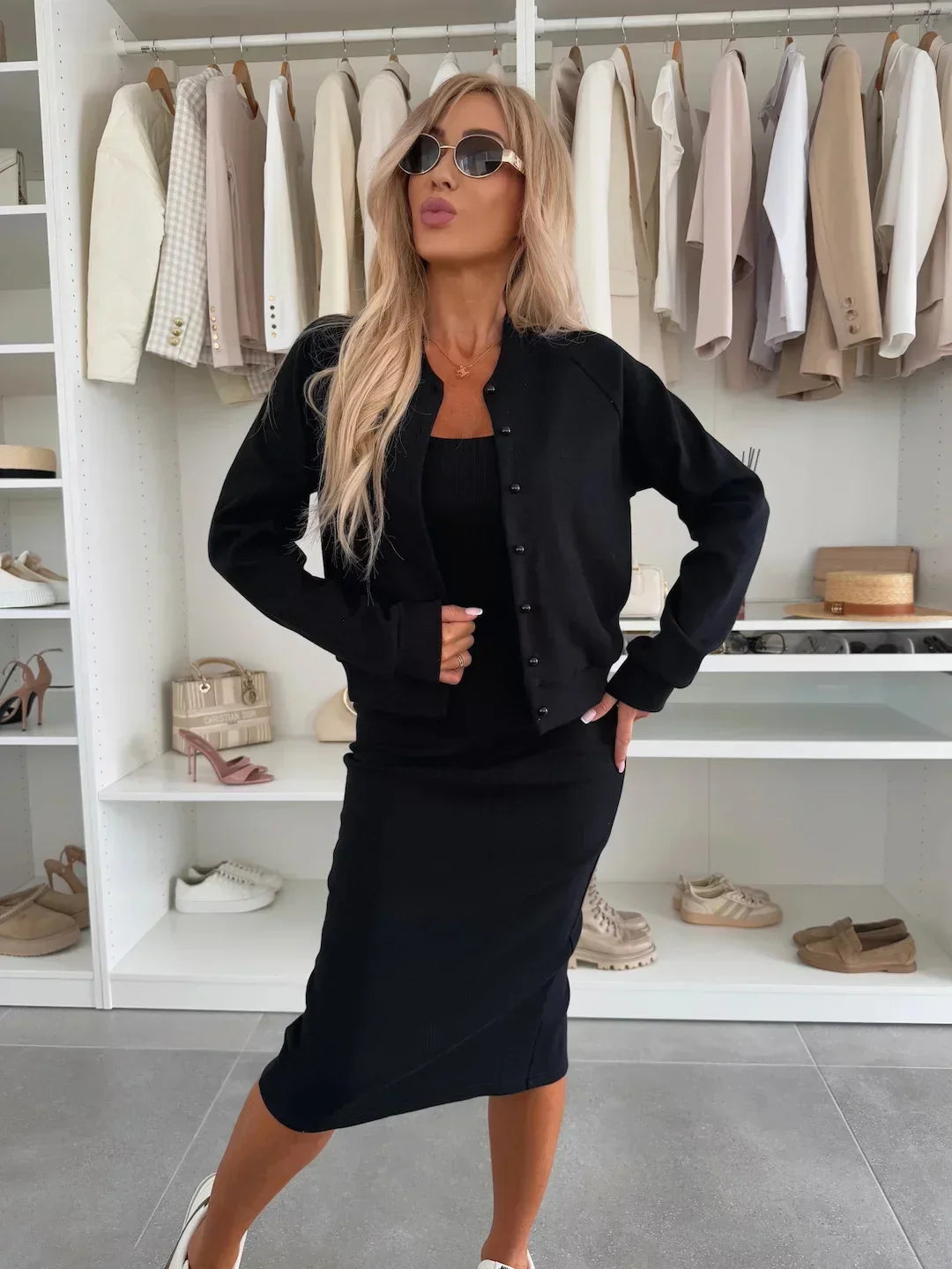 Manon | Comfortable Midi Dress & Jacket