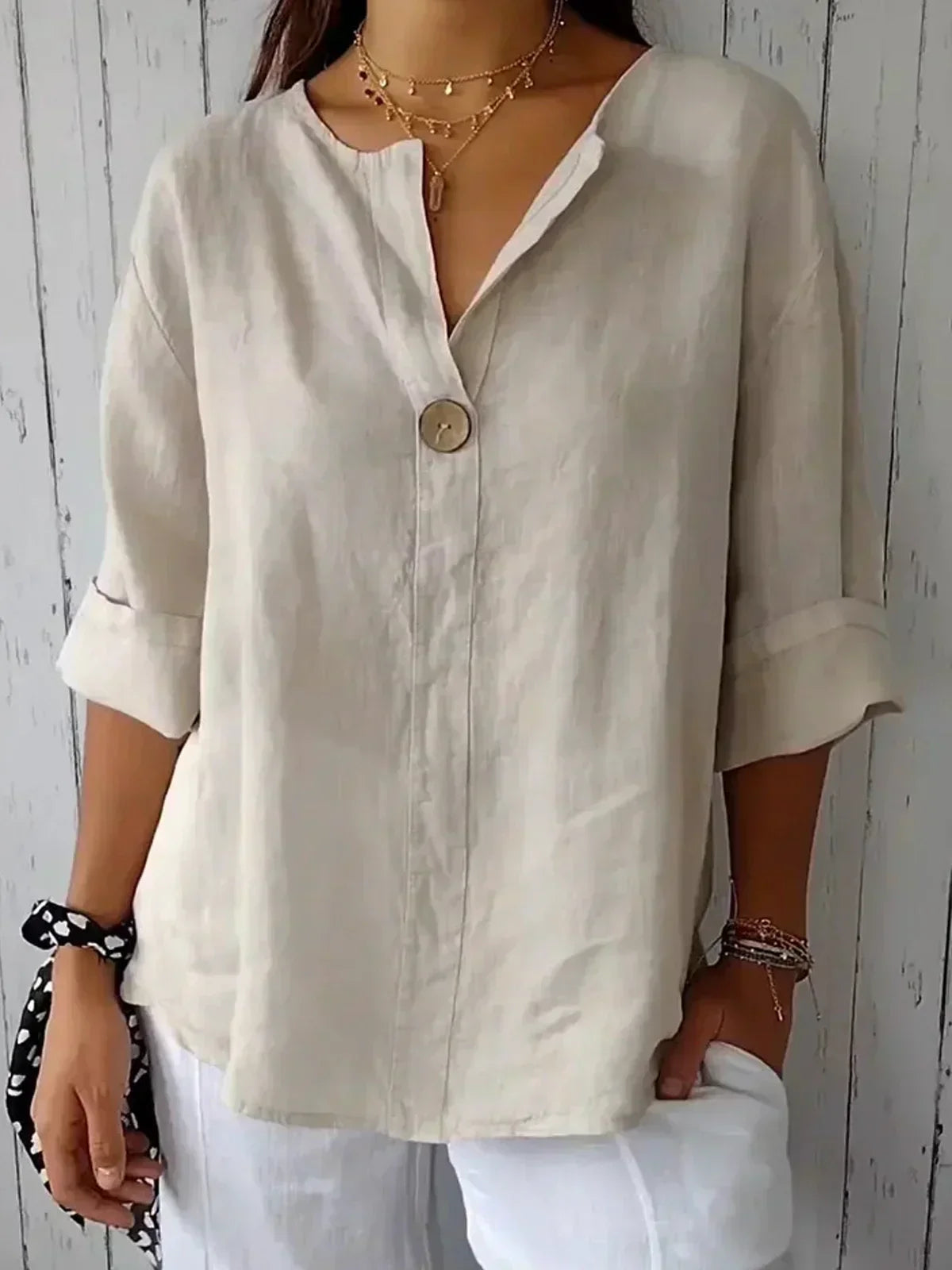 Mira | Casual V-Neck Blouse
