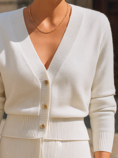 Zoey - Cashmere-Blend Buttoned Cardigan