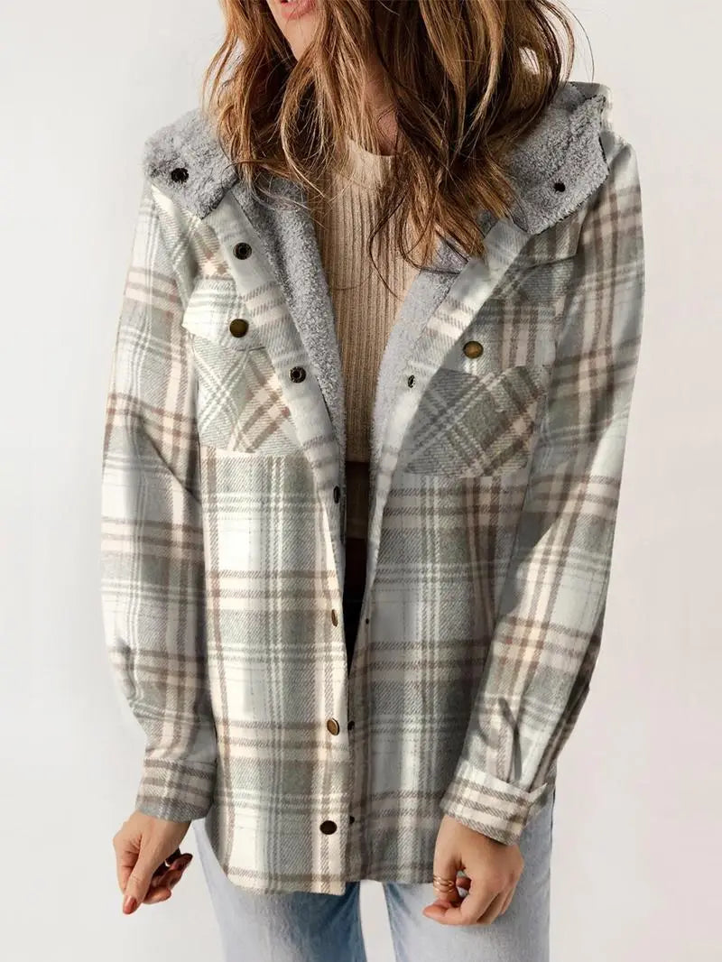 Esther | Cozy Plaid Fleece-Lined Jacket