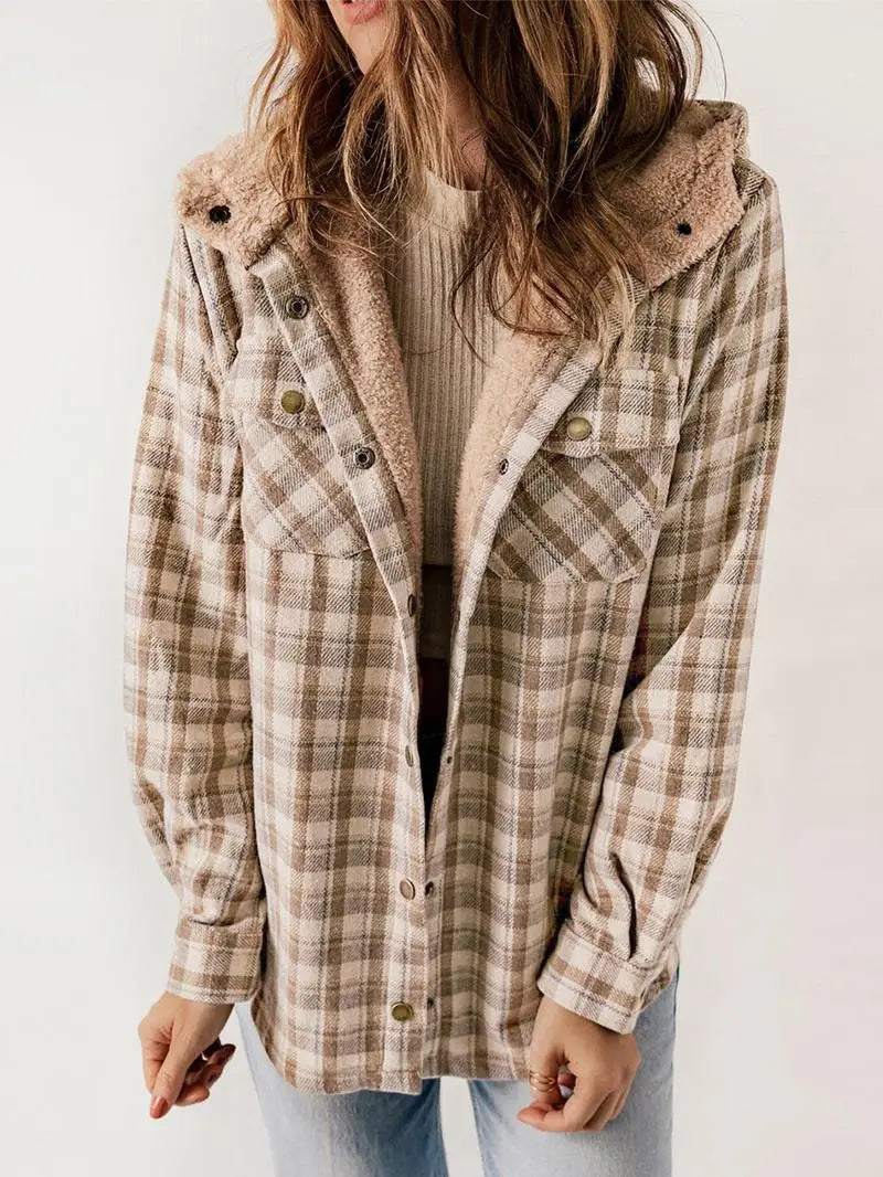 Esther | Cozy Plaid Fleece-Lined Jacket