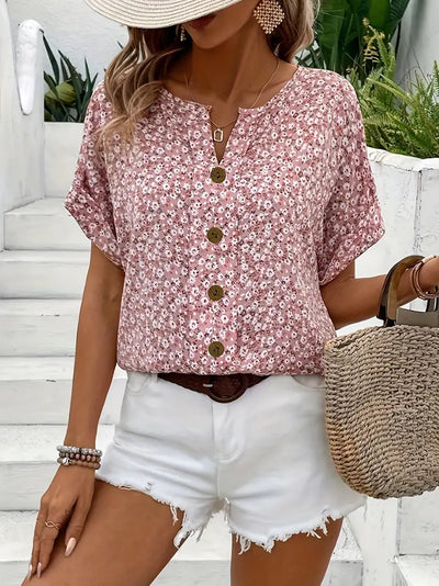Jenna | Floral Button-Up Blouse