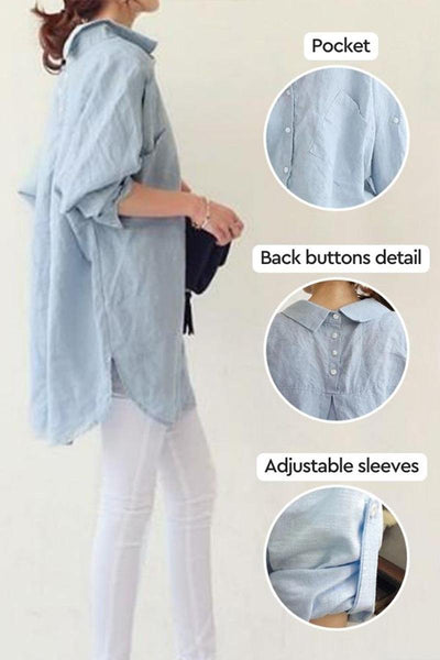 Evie | Oversized Linen Shirt